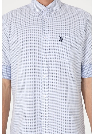 U.S. Polo Assn. Erkek Mavi Cepli Uzun Kollu Gömlek 50306363-VR036