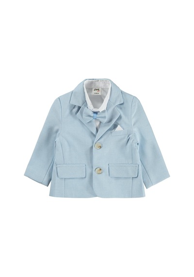 Civil Baby Papyonlu 6-18 Ay Takım - Mavi Buz Mavisi