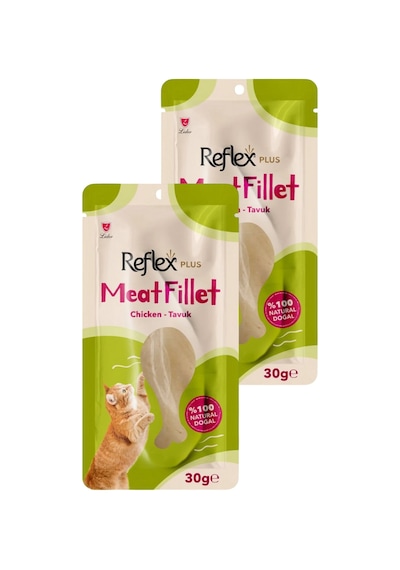 Meat Fillet Yetişkin Kediler İçin Ödül Maması Tavuk 30 Gr İkili Paket