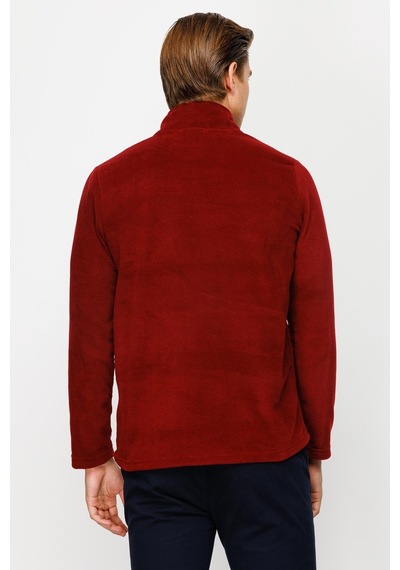 İgs Erkek Bordo Standart Yarım Fermuar Polar Bordo