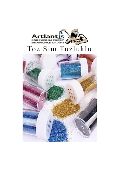 Mor Toz Sim Tuzluklu 7 Gr 3 Adet Renkli Toz Sim Epoksi Reçine Okul Etkinlik Dekarasyon Slime