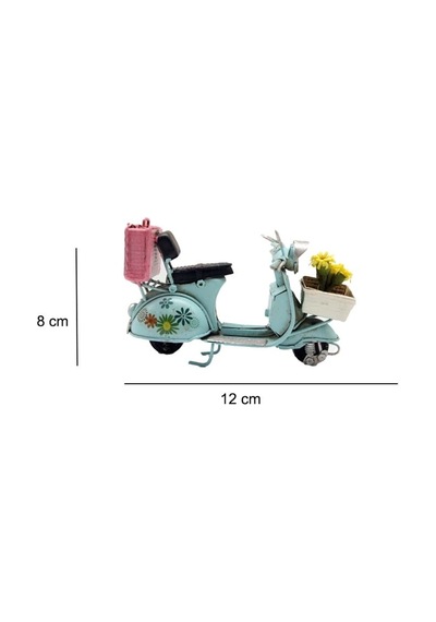 Dekoratif Metal Scooter Önü Sepetli