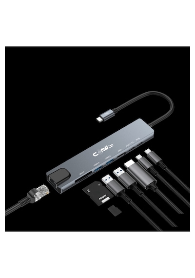 Chub008-p 8in1 Windows & Mac 100w Hızlı Şarj Özellikli Çevirici Hub Çoklayıcı