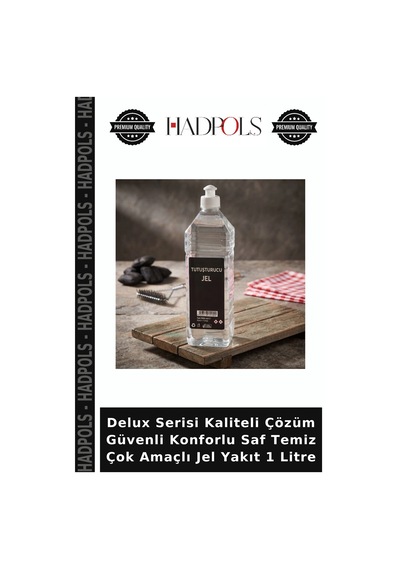Delux Serisi Kaliteli Çözüm Güvenli Konforlu Saf Temiz Çok Amaçlı Jel Yakıt 1 Litre