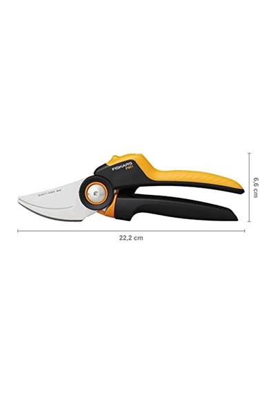 Bypass L Bahçe Makası, X Serisi Powergear, P961, Döner Sap, Taze Dallar İçin, Yapışmaz Kaplama, Paslanmaz Çelik B