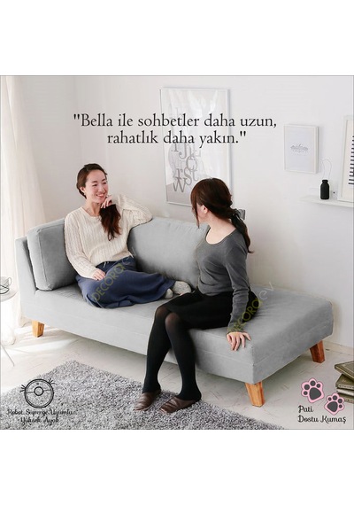 Bella Gri Rahat Dinlenme Koltuğu Josefin Koltuk Kitap Okuma Koltuğu Puf Koltuk Kanepe Sol Köşe Gri