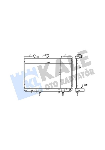 Kale-radyator Radyatör Mıtsubıshı L200 Al/pl/brz 698x408x26 Kale 362200 Mr127853
