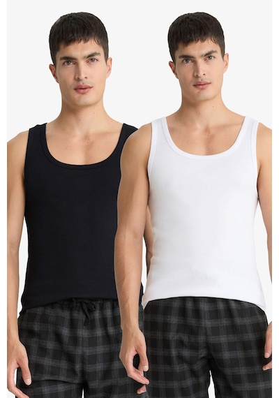 Defacto Slim Fit Dar Kesim Kaşkorse 2li Atlet C9607ax25wnbk81 Siyah-bk81