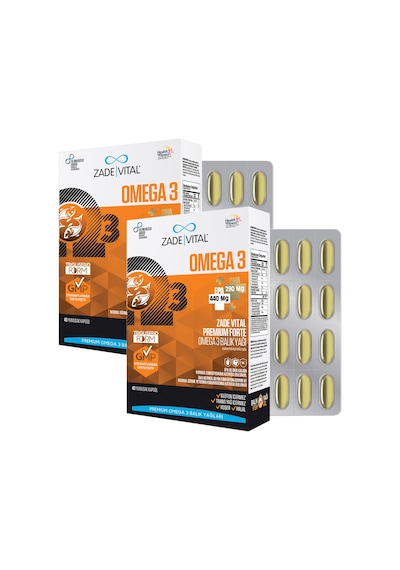 Zade Vital Omega 3 Forte 40 Kapsül 2 Adet