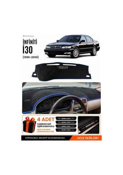 Infınıtı İ30 1995-2000 Uyumlu Torpido Koruma, Torpido Örtüsü, Torpido Kılıfı - Siyah Mavi