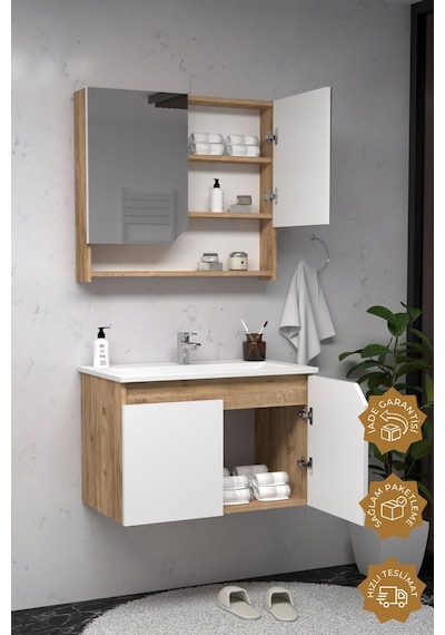Teta Home Napoli 65 Cm Mdf Banyo Dolabı Seti Atlantik Çam-beyaz Atlantik Çam - Beyaz Teta Home Napoli 65 Cm Mdf Banyo Dolabı Seti Atlantik Çam-beyaz Atlantik Çam - Beyaz