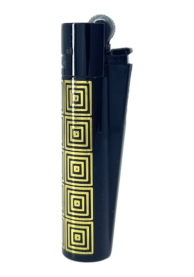 Clipper Metal Özel Elegant Serisi Çakmak - Golden Labyrinth Siyah