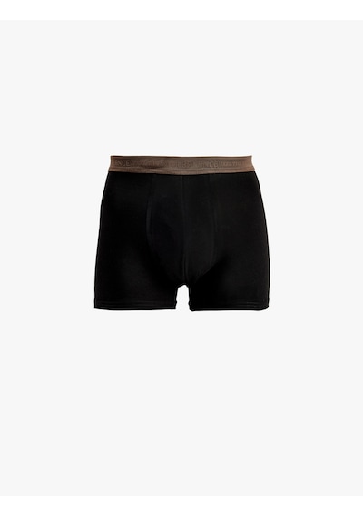 Koton Bel Detaylı Pamuklu Regular Fit 3'lü Boxer Seti Siyah 6slm90039mk