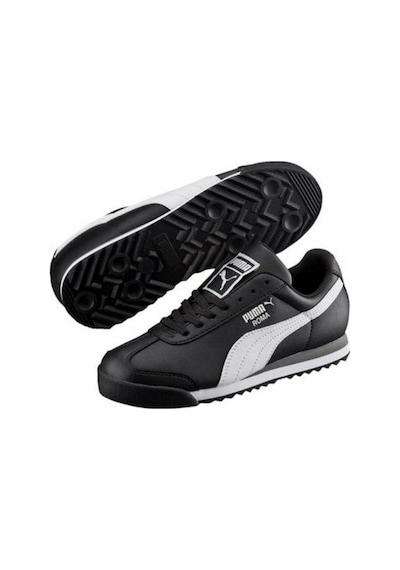 Puma Roma Erkek Spor Ayakkabı Retro Tasarım, Softfoam+ Konforlu Günlük Sneaker Siyah/beyaz