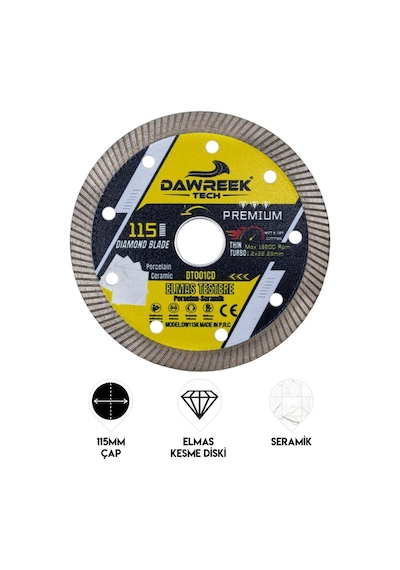 Dawreek Dt001cd 115mm Premium İnce Turbo Elmas Testere Porselen-seramik