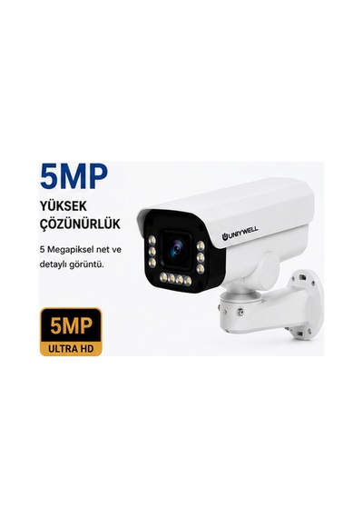 Uniywell 5mp Aı Akıllı Motorize Speed Ptz Bullet Kamera 100 Mt Ir 30m Renkli