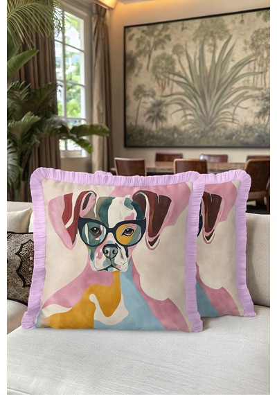 Pop Art Köpek Figürlü Renkli Saçaklı Yastık Kılıfı-sanatsal Bohem Krem Pembe Püsküllü Kırlent Kılıfı Sessiz Ufuk Halo Pop Art Köpek Figürlü Renkli Saçaklı Yastık Kılıfı-sanatsal Bohem Krem Pembe Püsküllü Kırlent Kılıfı Sessiz Ufuk Halo
