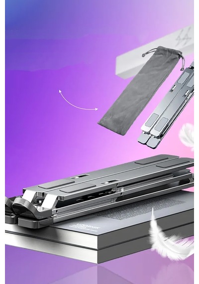 Alüminyum Manyetik Katlanabilir Ayarlı Dizüstü Laptop Standı Sarsılmaz Sağlam Tablet Standı