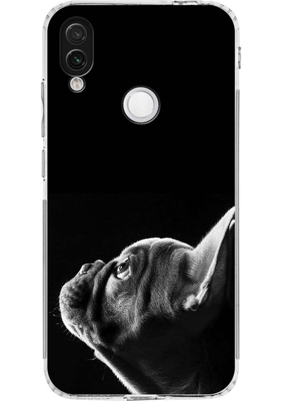 Xiaomi Redmi Note 7 İle Uyumlu Köpek 1 Kamera Korumalı Şeffaf Kılıf Şeffaf