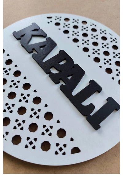 Rattan Model Açık-kapalı Tabelası - Beyaz
