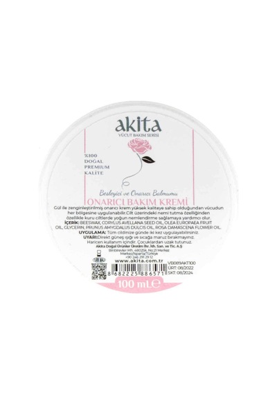 Akita Doğal Onarıcı Besleyici Balmumu Gül 100 ML