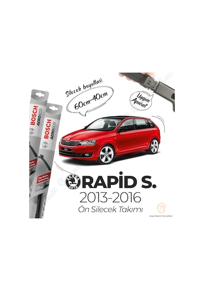 Skoda Rapid Spaceback Muz Silecek Takımı 2013-2016 Bosch Aeroec
