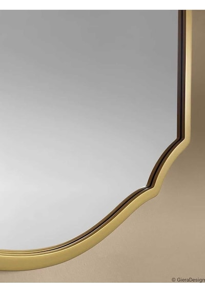 Tr Asimetrik Duvar Aynası/gold Çerçeveli Düzensiz Dekor Ayna/banyo Aynası Gold 60 X 80 Diğer
