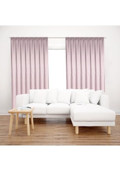 Premier Home Saten Fon Perde 140x260 Pudra
