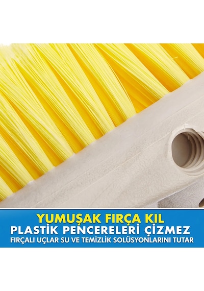 Starbrite - Yumuşak Güverte Ve Cam Fırçası Sarı 20 Cm : Cam Ve Pleksiglas İçin %100 Çizilmez Güvence, Batmayan Hafif Tasarım