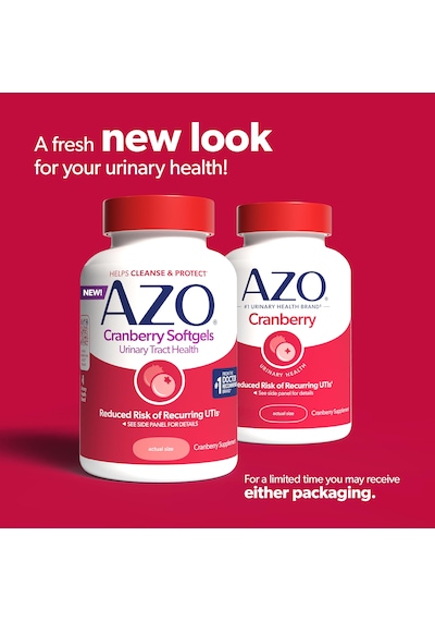 Azo Cranberry Pills For Women & Men, Urinary Tract Health, 100 Softgels