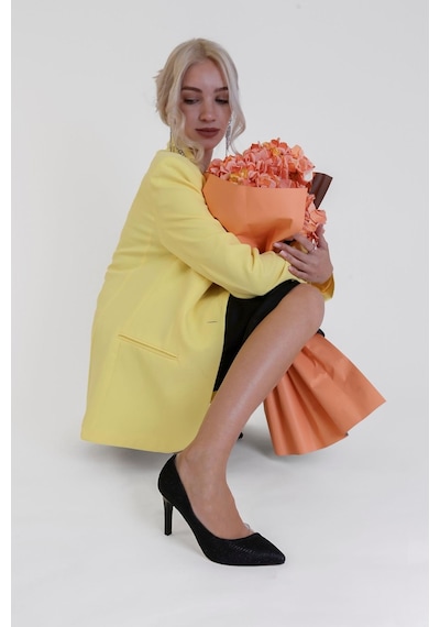 Linda Model 8 CM Topuklu Sıy.sımlı Siyah