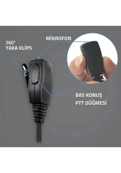 Quansheng Uv-k5 K6 Tk11 Uyumlu Spiral Kablolu Mikrofonlu Kulaklık 001