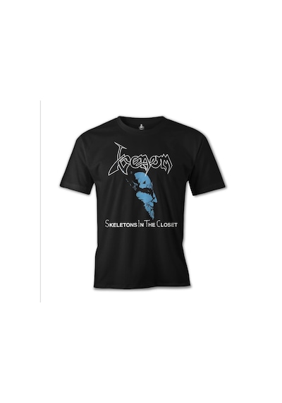 Venom Skeletons İn The Closet Baskılı Siyah Erkek Tshirt 001