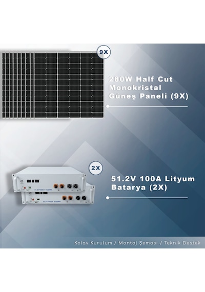 Matech 12 KW Solar Paket Sistem 12000W/gün