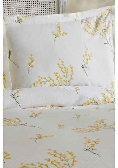 Karaca Home Loretta %100 Pamuk Tek Kişilik Pike Takımı Sarı Sarı