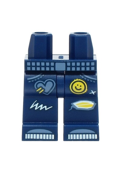 Minifigür Parçaları: Legs Decorated, Bacak, Ayak: 970c00pb1597