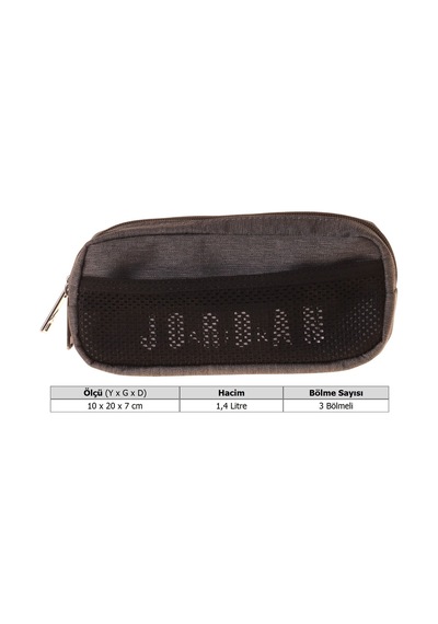 Jordan Air New York Grey Üç Bölmeli Gri Erkek Çocuk Kalem Çantası/kalemlik - Q3165