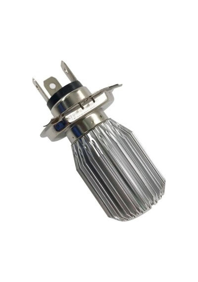 H4 Ba20D Dc 12V 6500K Cob Led Motosiklet Beyaz Işın Far Ampul