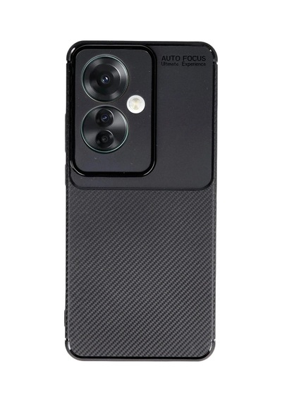 Reno 11f Kılıf Auto Focus Karbon Kapak - Siyah İtdark3924