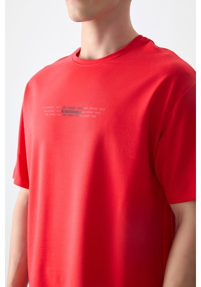 Air Jones Tommy Life Fiesta Pamuklu Kalın Yumuşak Dokulu Oversize Fit Baskılı Erkek T-shirt - 88374 Kirmizi Air Jones Tommy Life Fiesta Pamuklu Kalın Yumuşak Dokulu Oversize Fit Baskılı Erkek T-shirt - 88374 Kirmizi