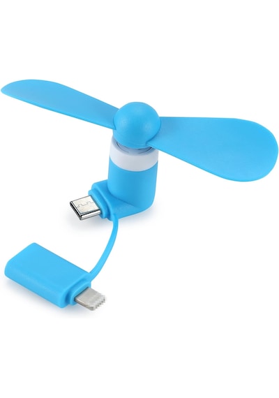 Caselka Telefon Soğutucu Mini Usb Fan Apple iPhone Uyumlu, İpad, Android 2'si 1 Arada Sessiz Çalışma, Taşınabilir Tasarım, Usb Bağlantılı, Mini Pervane Renk