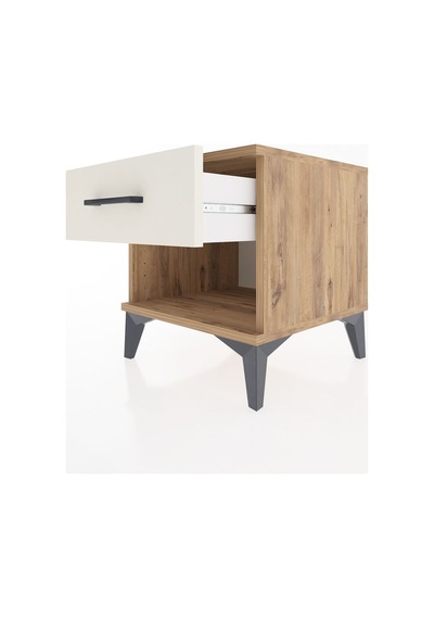 Hyperion Komodin Tek Çekmeceli 44x44x48 Çam-aytaşı Atlas Çam