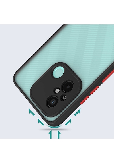 Xiaomi Redmi 12c Kılıf Zore Hux Kapak Siyah