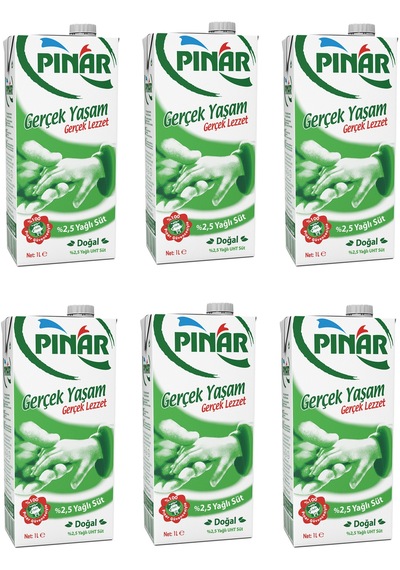 Pınar %2,5 Yağlı Süt 1 Lt X 6 Adet