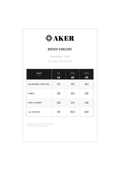 Aker Beli Lastikli Viscon Örme Etek Siyah Siyah