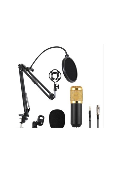 Music D.j M800 Usb Stüdyo Youtuber Twitch Kayıt Mikrofonu Stand Siyah