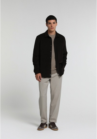 Colin's Colins Regular Fit Shirt Neck Düz Erkek Kahverengi Uzun Kol Gömlek Cl1083257 Q1.v2 Brw