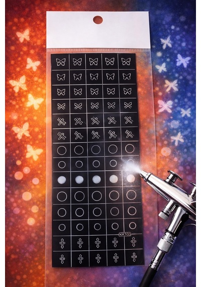 Pro Art Airbrush Nail Stencil Series No:04