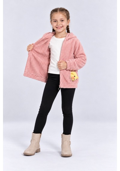 Ahengim Kız Çocuk Kapüşonlu Peluş Mont Fermuarlı Cepli Ördek Aksesuarlı Yumuşak Kışlık Ceket Ak4127 Pembe Ahengim Kız Çocuk Kapüşonlu Peluş Mont Fermuarlı Cepli Ördek Aksesuarlı Yumuşak Kışlık Ceket Ak4127 Pembe