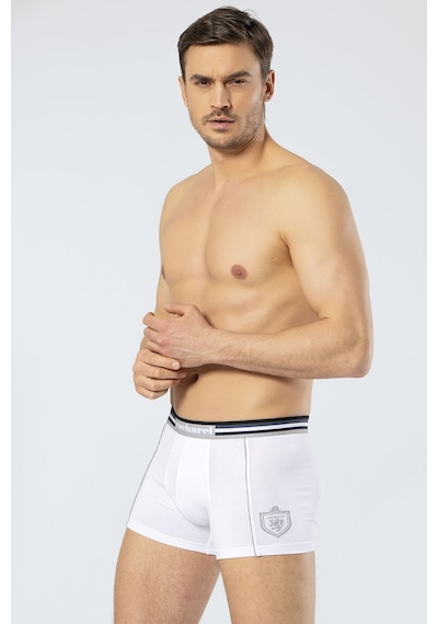 Cacharel Erkek 2'li Baskili Boxer 1323/beyaz-siyah Beyaz - Siyah